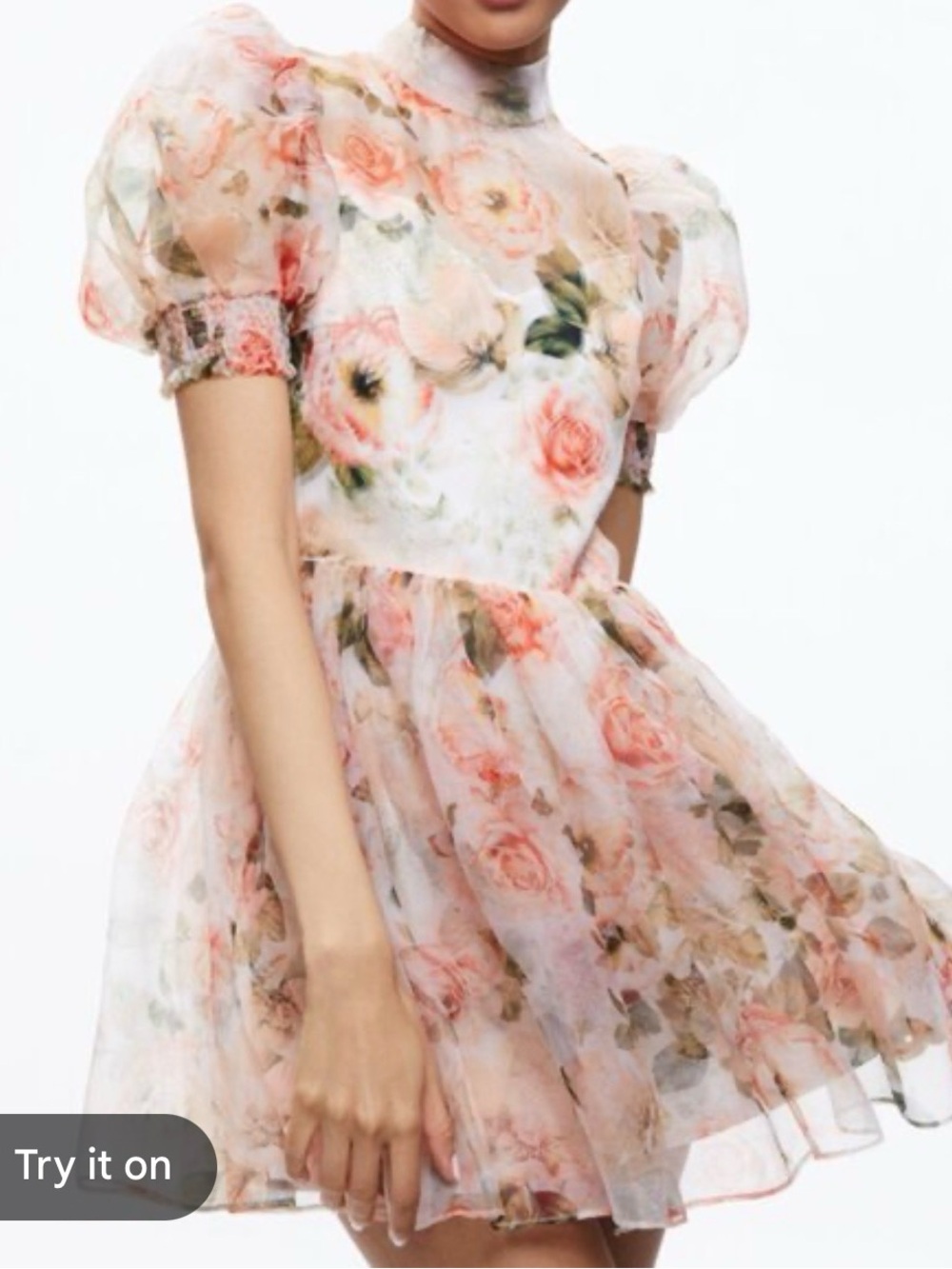 Alice + Olivia Pink Floral Mini Dress - Picture 2 of 5